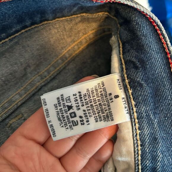 Vintage Tommy Hilfiger Blue Straight Jeans high waisted 8 y2k 2000s - Picture 8 of 8